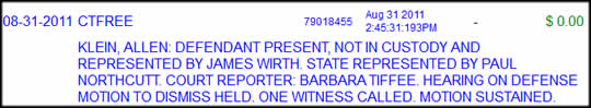 Speed Trial Motion to Dismiss Granted